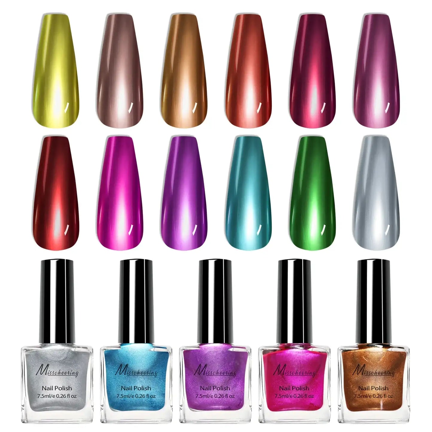 12 Esmaltes metálicos Misscheering