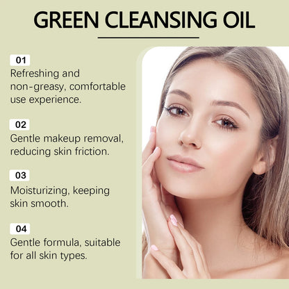 Aceite de  limpieza facial, hecho de ingredientes vegetales