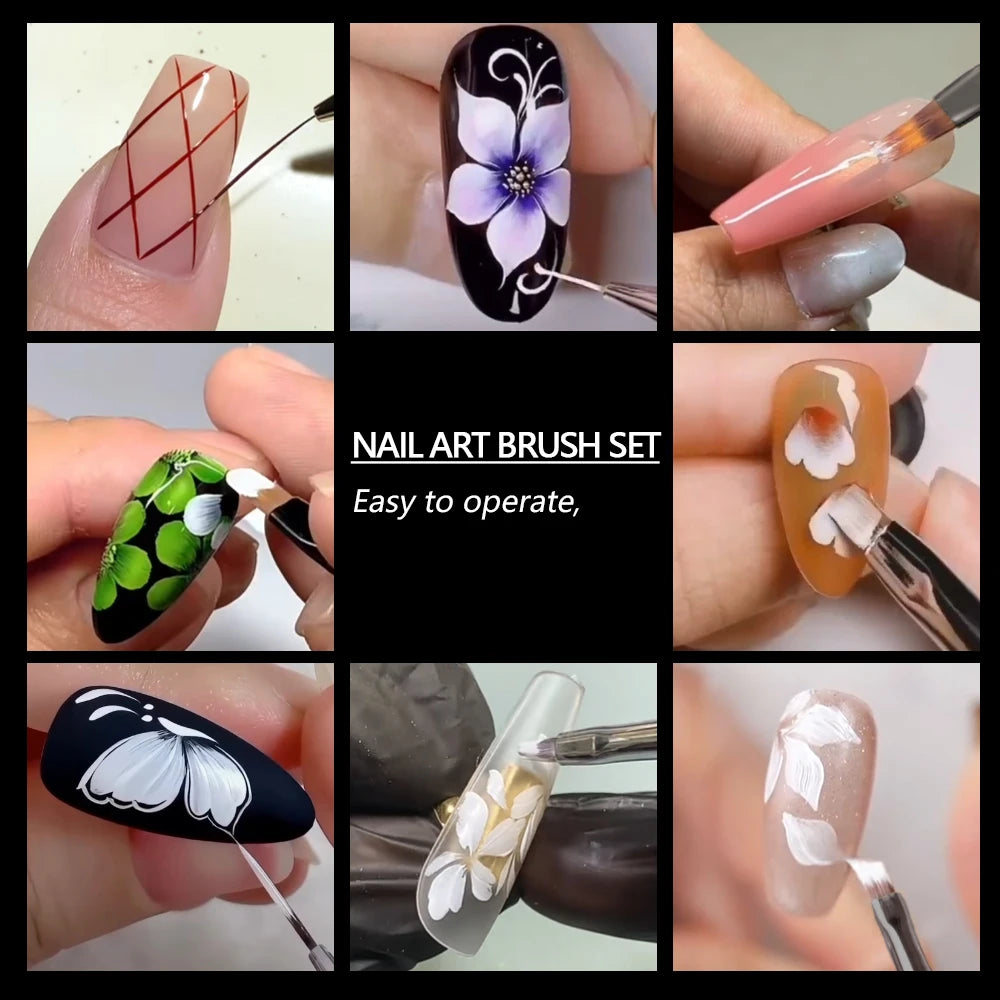 Pinceles para manicuras.