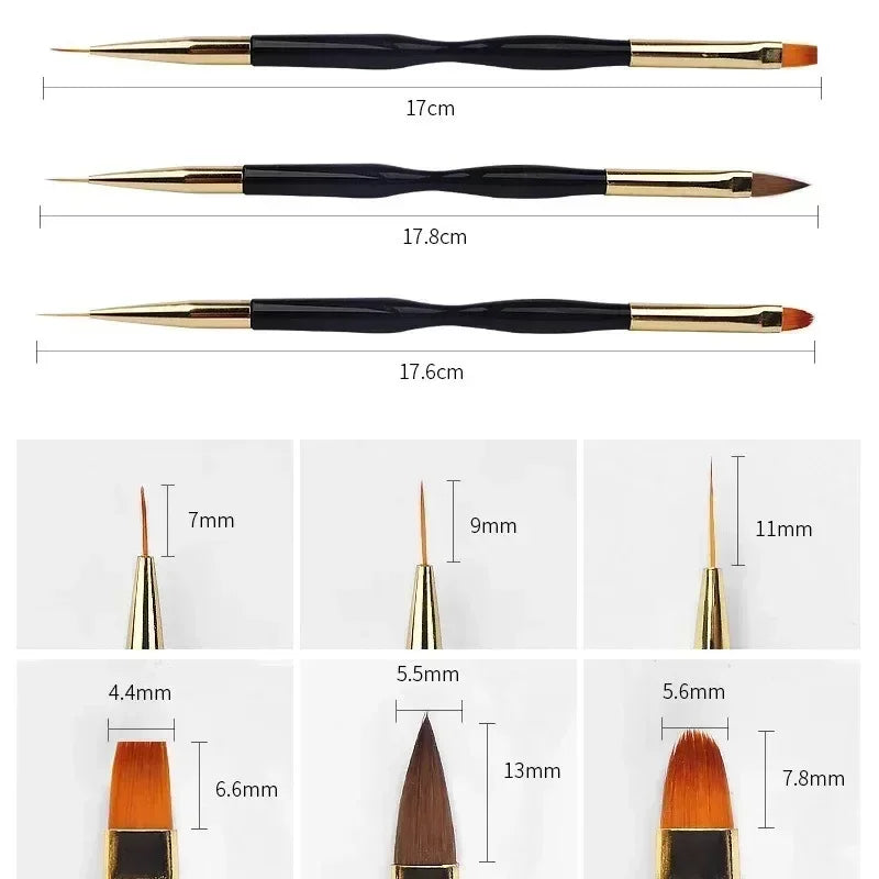 Manicure brushes.