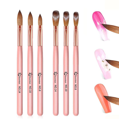 Pinceles para manicura y pedicura.