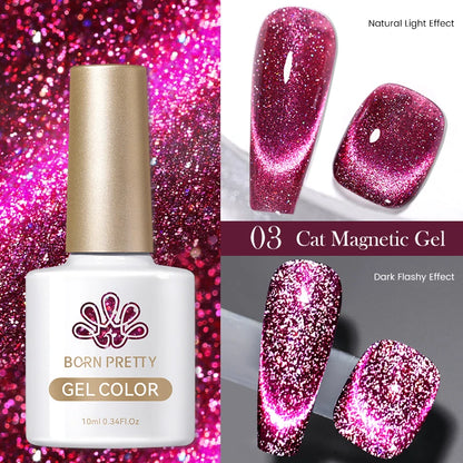 BORN PRETTY 6 Colors UV Magnetic Nail Polish