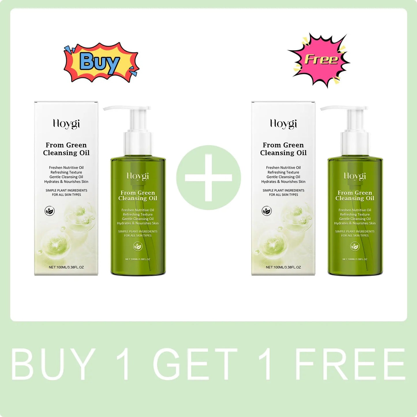 Aceite de  limpieza facial, hecho de ingredientes vegetales