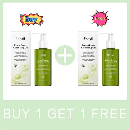 Aceite de  limpieza facial, hecho de ingredientes vegetales