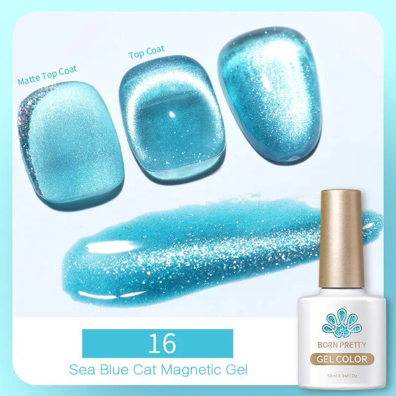 BORN PRETTY 6 Colors UV Magnetic Nail Polish