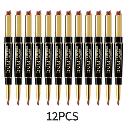 Set of 12 double-ended lipsticks from the DNM brand