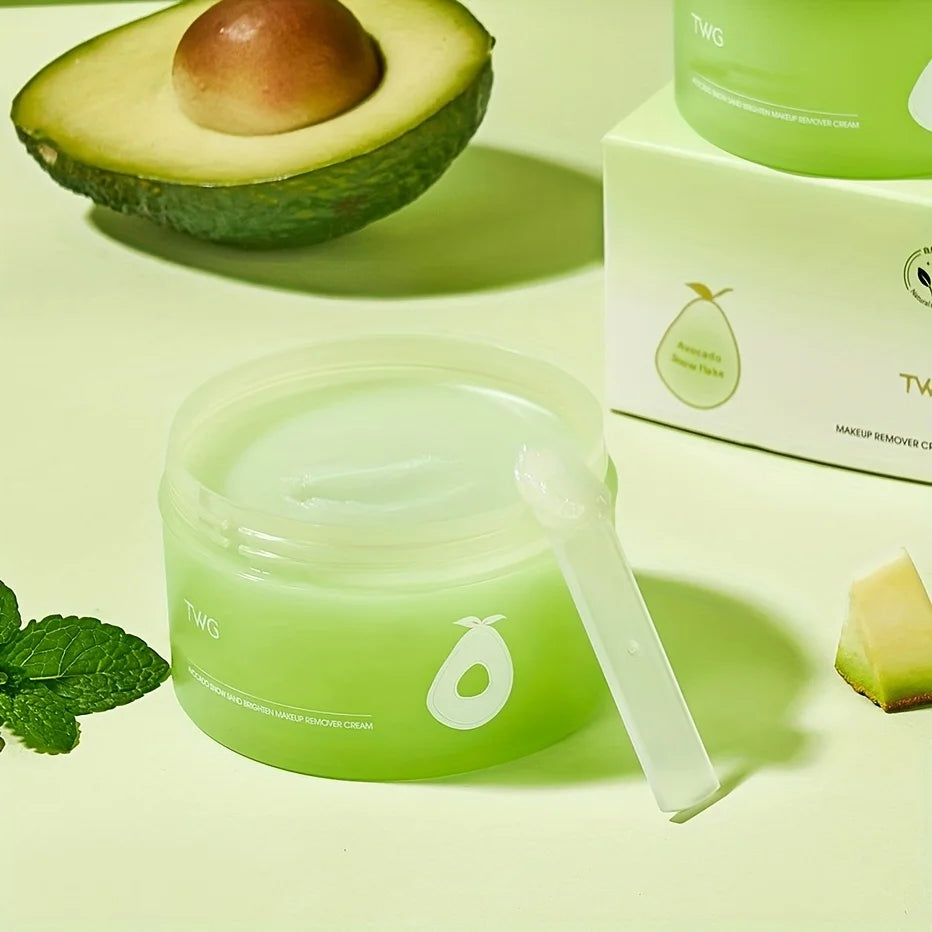 Avocado and peach makeup remover cream.