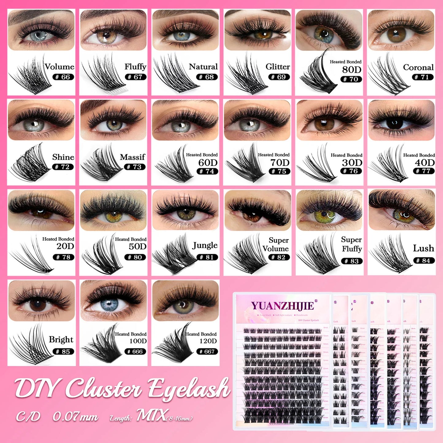 DIY False Eyelashes in Clusters