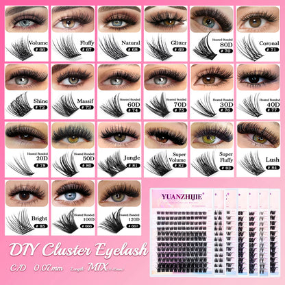 DIY False Eyelashes in Clusters