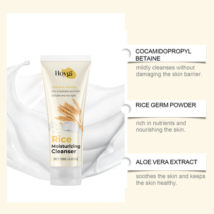Limpiador facial de leche de arroz.