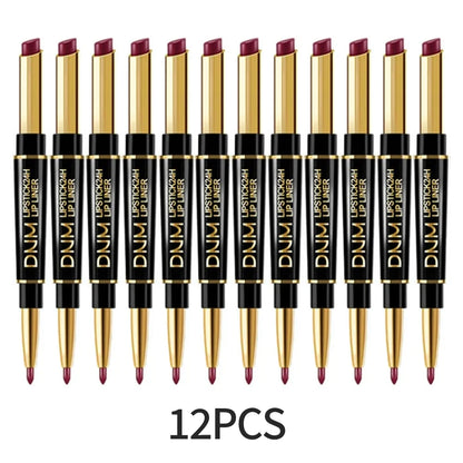 Set of 12 double-ended lipsticks from the DNM brand