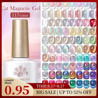 BORN PRETTY 6 Colores de esmalte magnéticos de secado UV