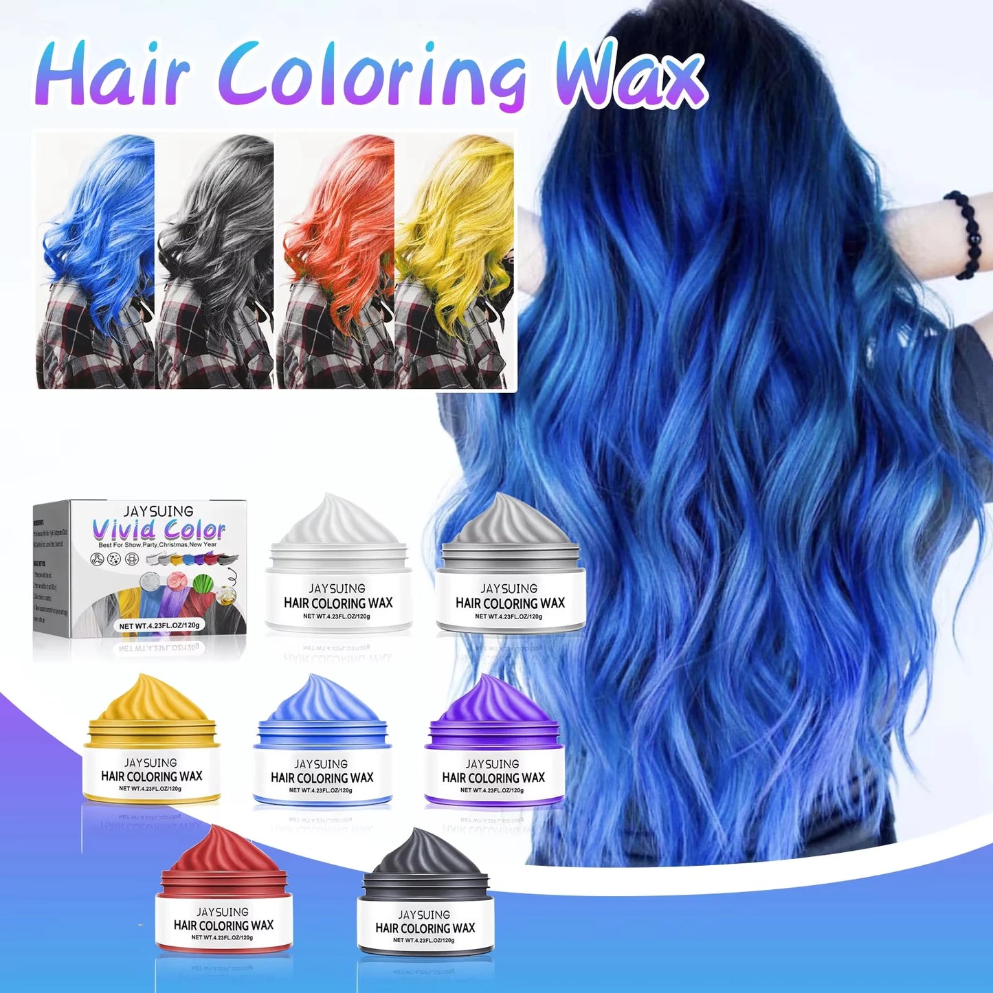 JAYSUING Colorante Temporal en Cera para el Cabello