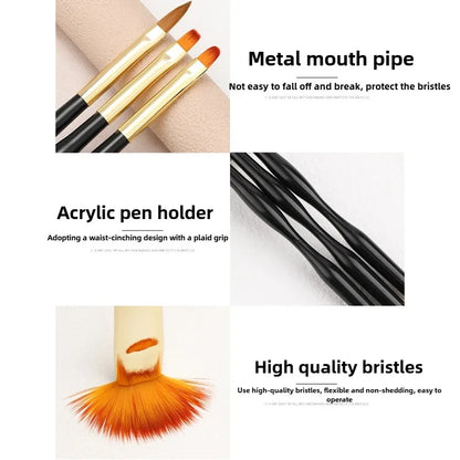 Manicure brushes.