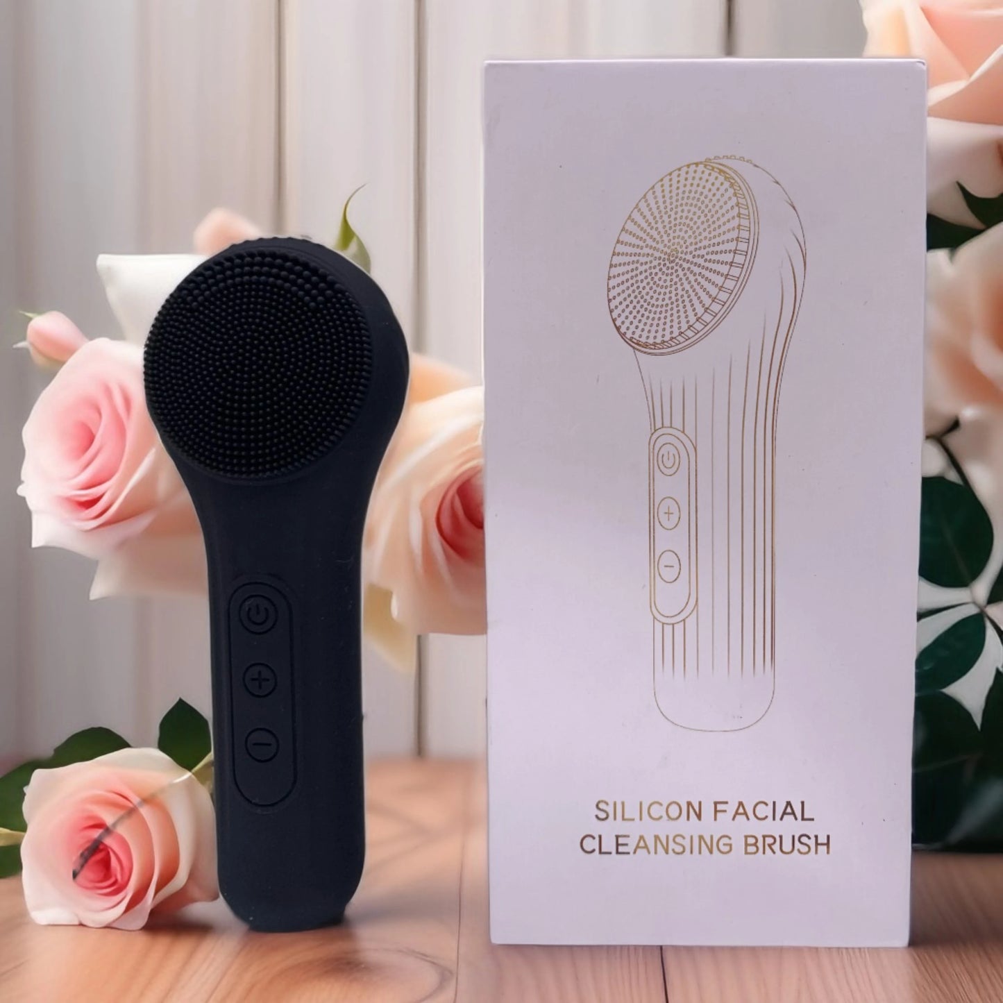 Dispositivo de limpieza facial, sónico de silicona recargable.