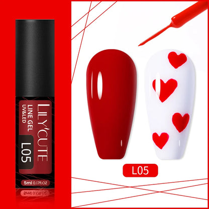 LILYCUTE 7 esmaltes en gel delineador