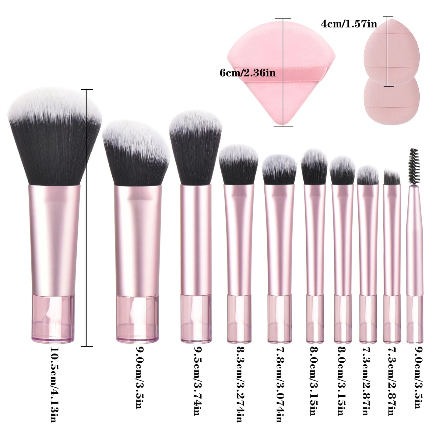 Set de 10 Mini Brochas de Maquillaje.