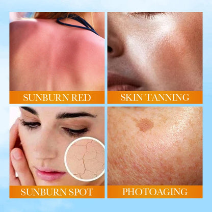 Tinted sunscreen with vitamin C, zinc oxide and hyaluronic acid.