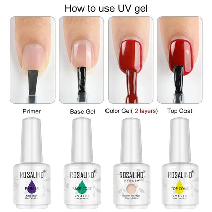 Top, Base, Prime and special ROSALIND UV drying