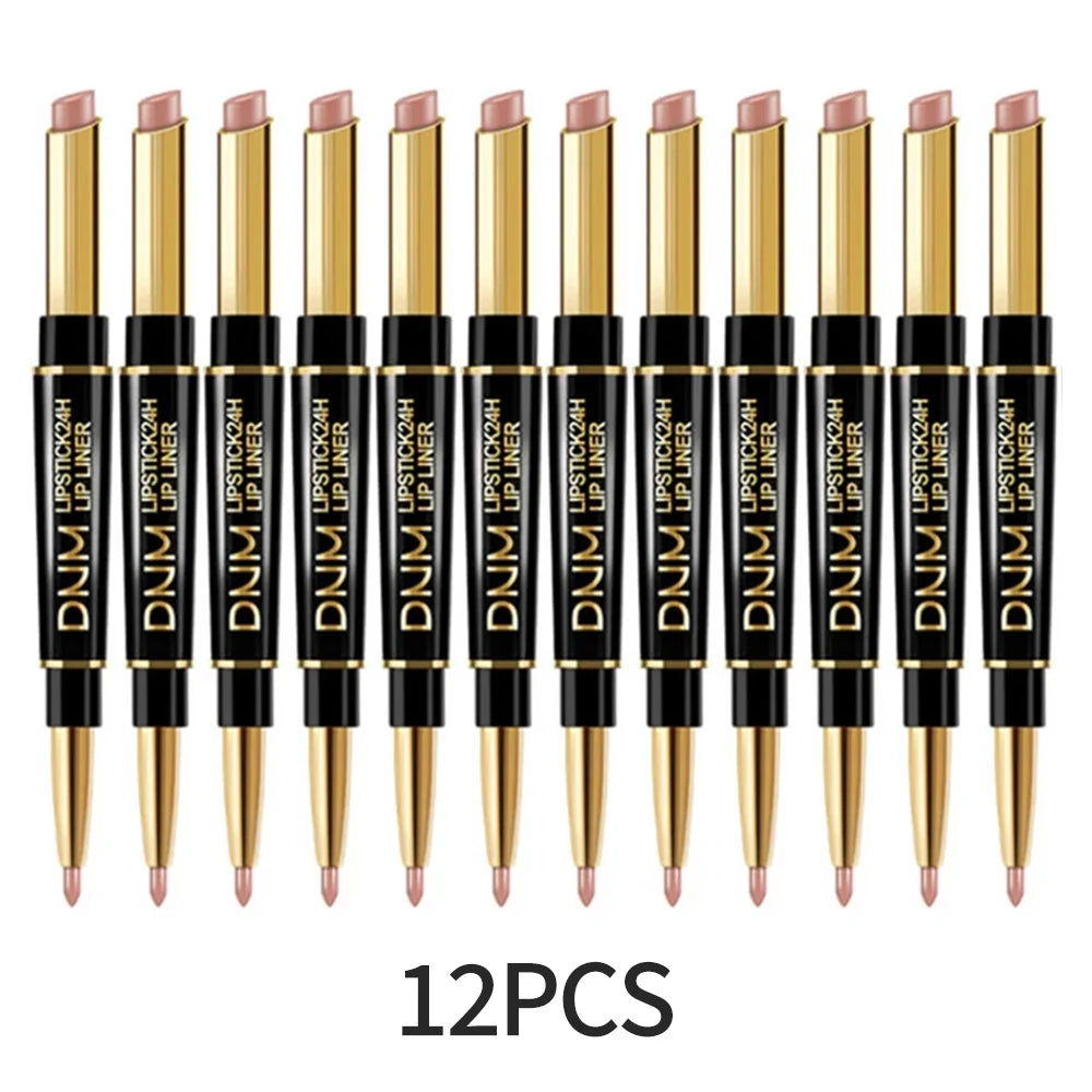 Set of 12 double-ended lipsticks from the DNM brand