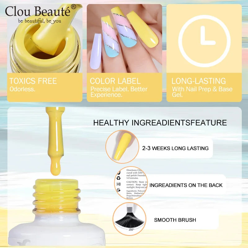 CLOU BEAUTE 30 colores de esmalte en gel de secado UV