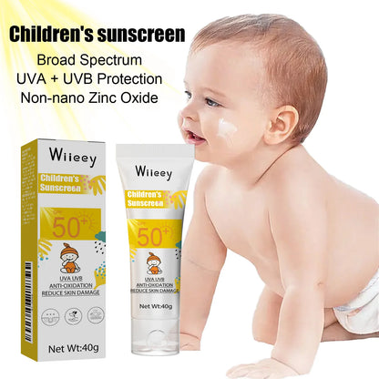 Protector Solar infantil Wiieey con Extractos de Plantas Naturales,  SPF50+