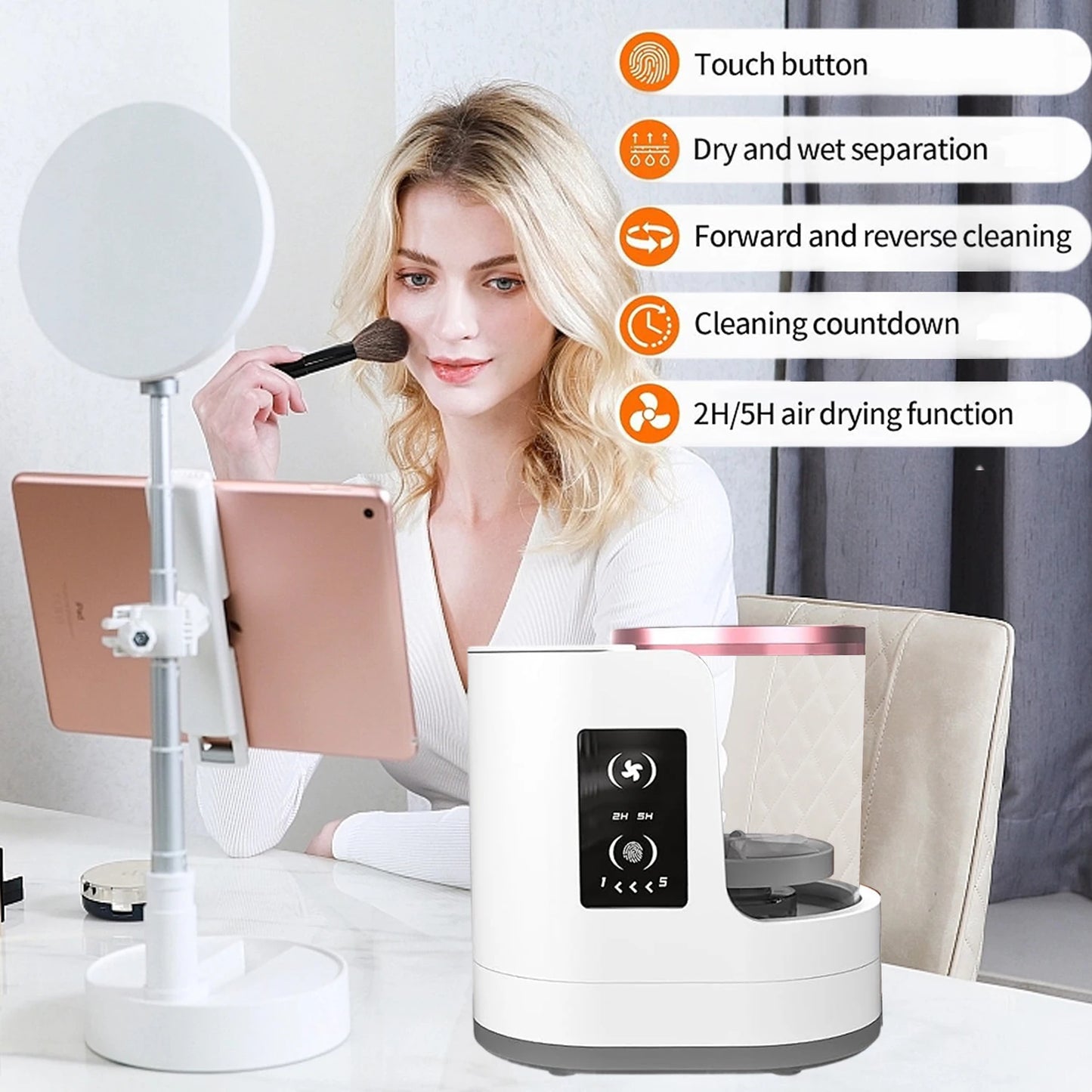 Electric makeup brush cleaner