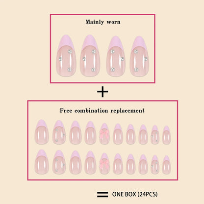 Set of 24 Short False Nails.