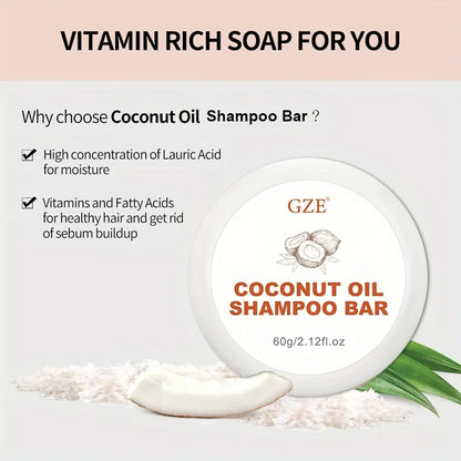 GZE Champú en barra, de aceite de coco con vitamina y ácidos grasos.