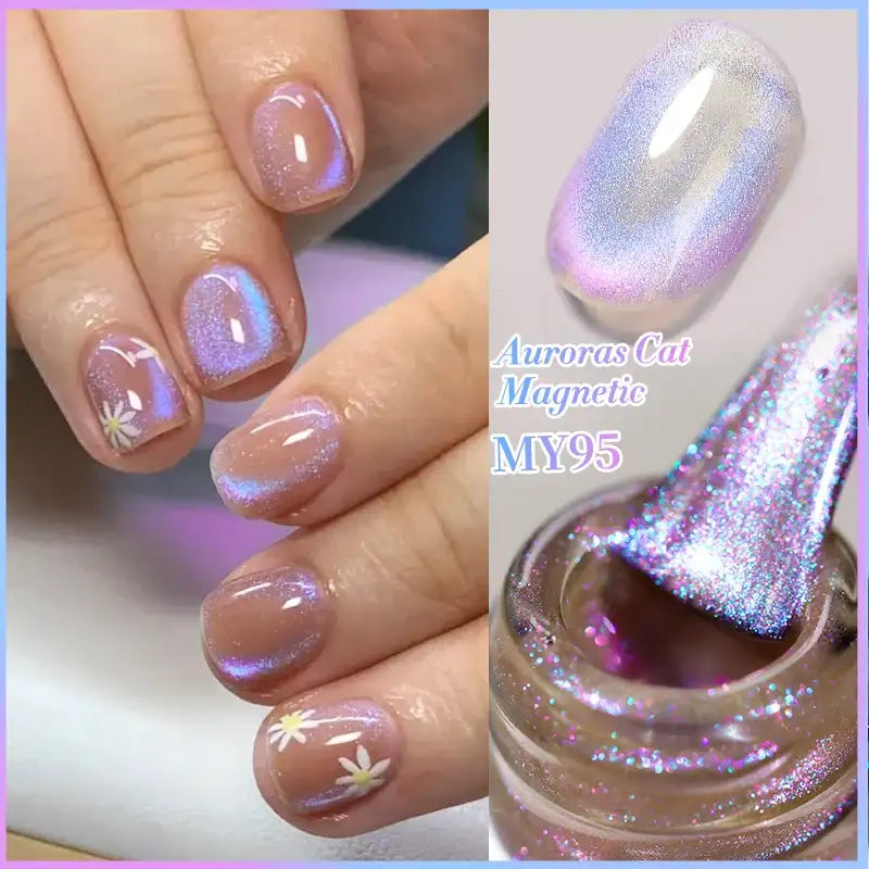 BORN PRETTY 6 Colores de esmalte magnéticos de secado UV
