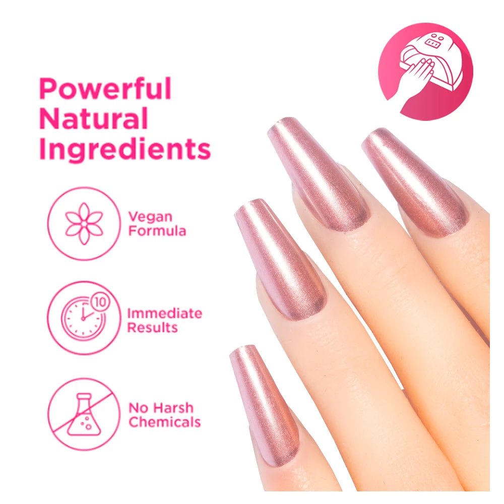 KODIES silver and pink metallic enamels