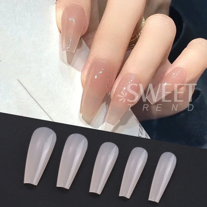 Set of 100 Nude Pink False Nails.