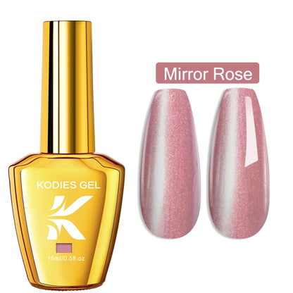 KODIES silver and pink metallic enamels