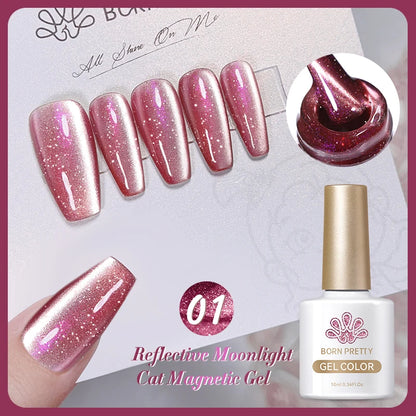 BORN PRETTY 6 Colors UV Magnetic Nail Polish