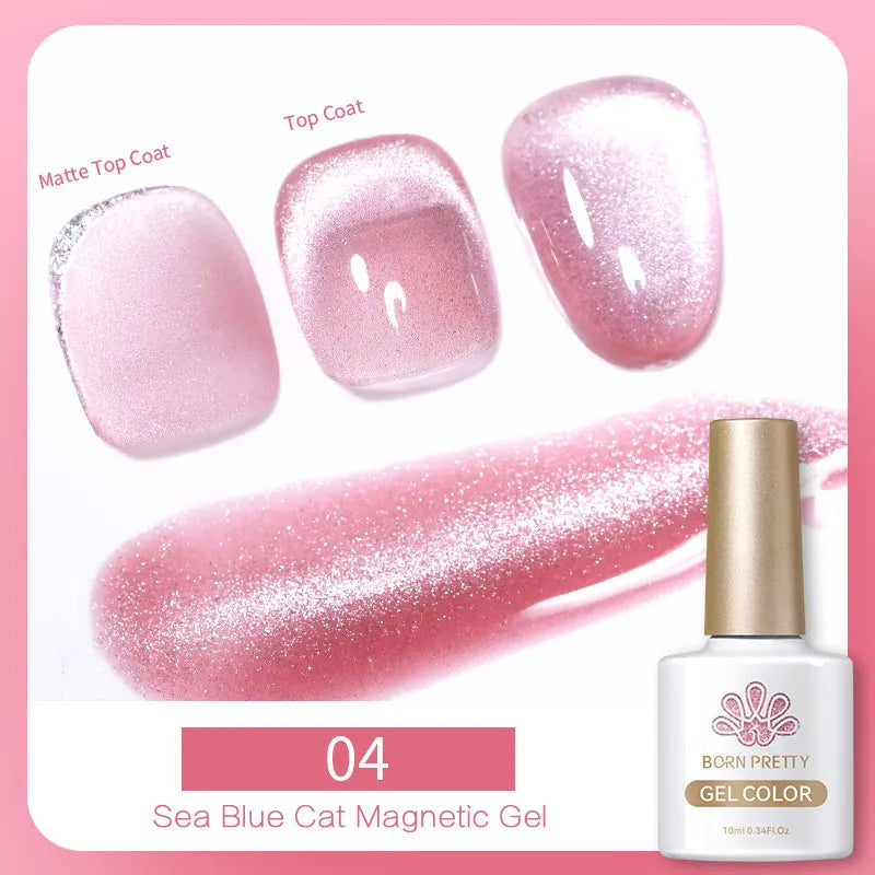 BORN PRETTY 6 Colors UV Magnetic Nail Polish