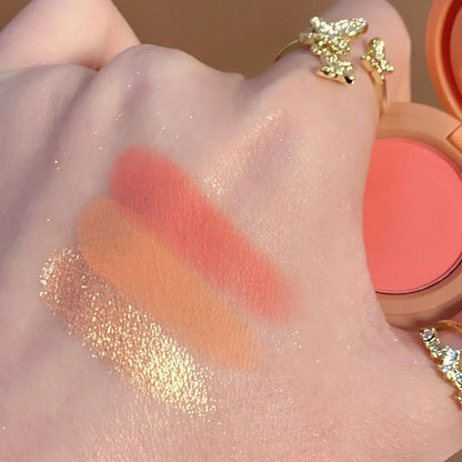 3 in 1 Palette - Blush, Matte and Shimmer Highlighter Waterproof Long Lasting