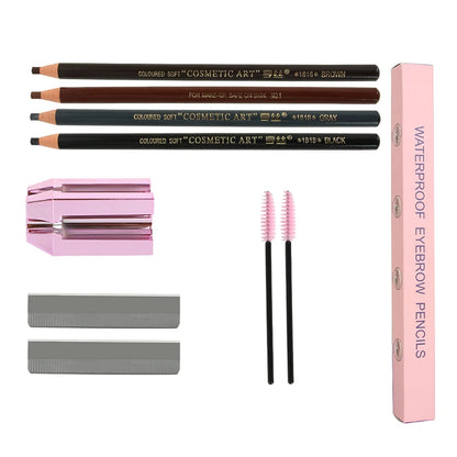 Eyebrow Pencil Set with Sharpener.