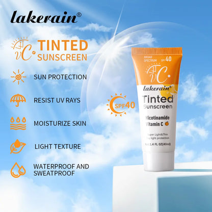 Protector solar con color para el rostro con nicotinamida y vitamina C SPF40+