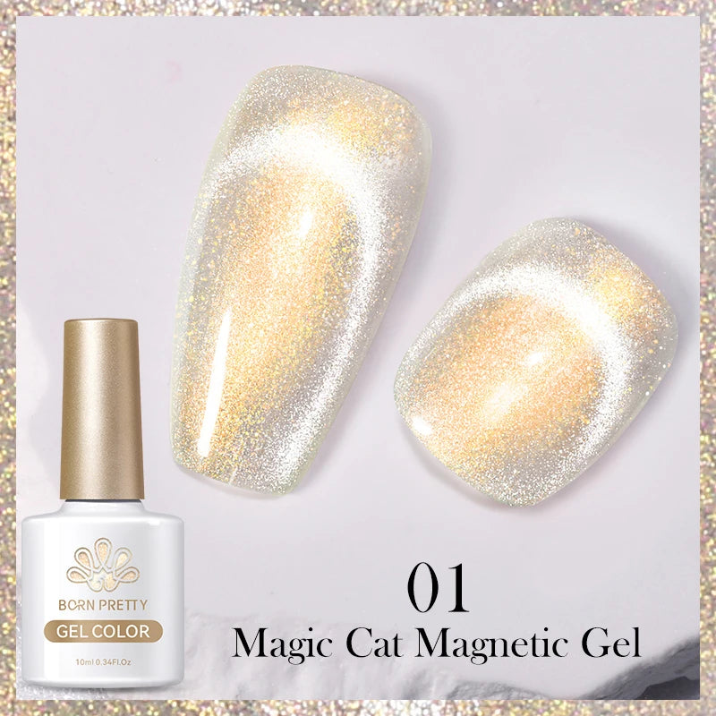 BORN PRETTY 6 Colors UV Magnetic Nail Polish