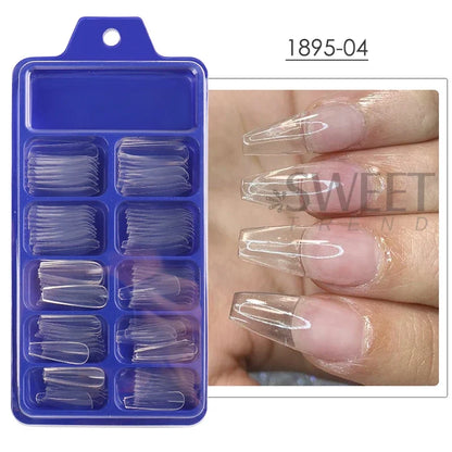 Set of 100 Nude Pink False Nails.