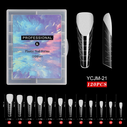 Set of 120 Misscheering Transparent Nail Molds.