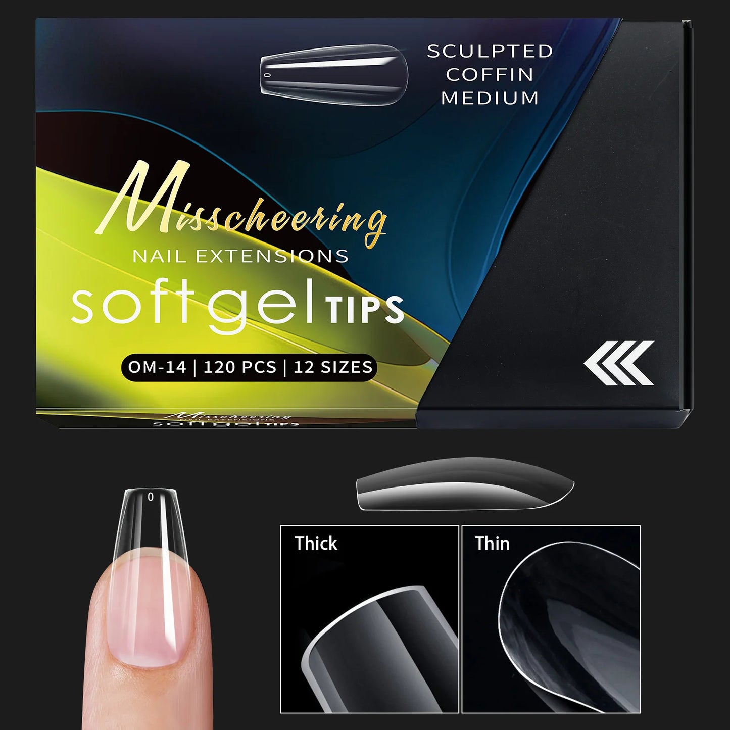 Set of 120/140 Misscheering False Nails.