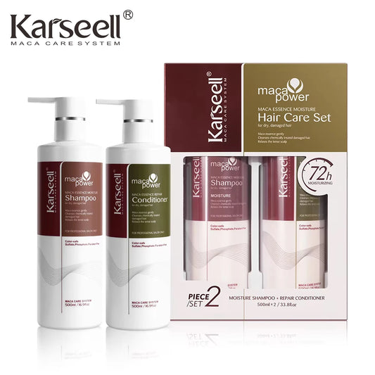 Shampoo and conditioner set for hair care.