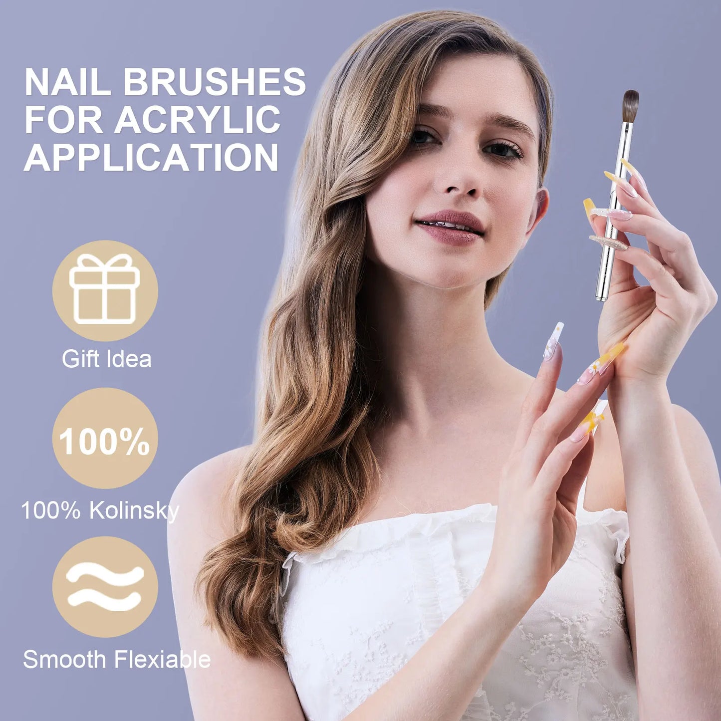 Manicure and pedicure brushes.
