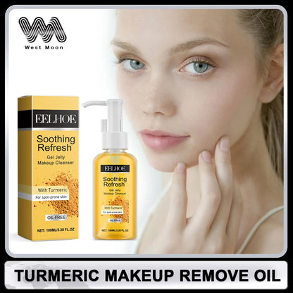 Gel de cúrcuma, desmaquillante y refrescante para una piel sin imperfecciones.