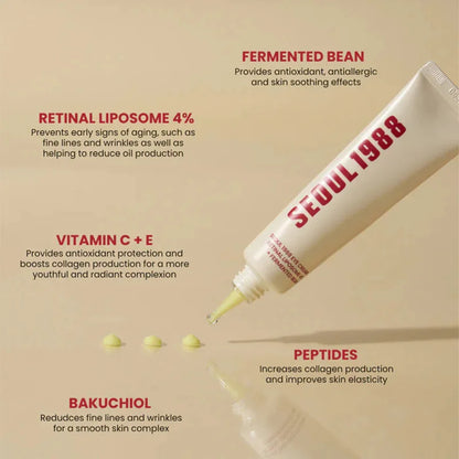 Suero facial con retinol para quitar imperfecciones.