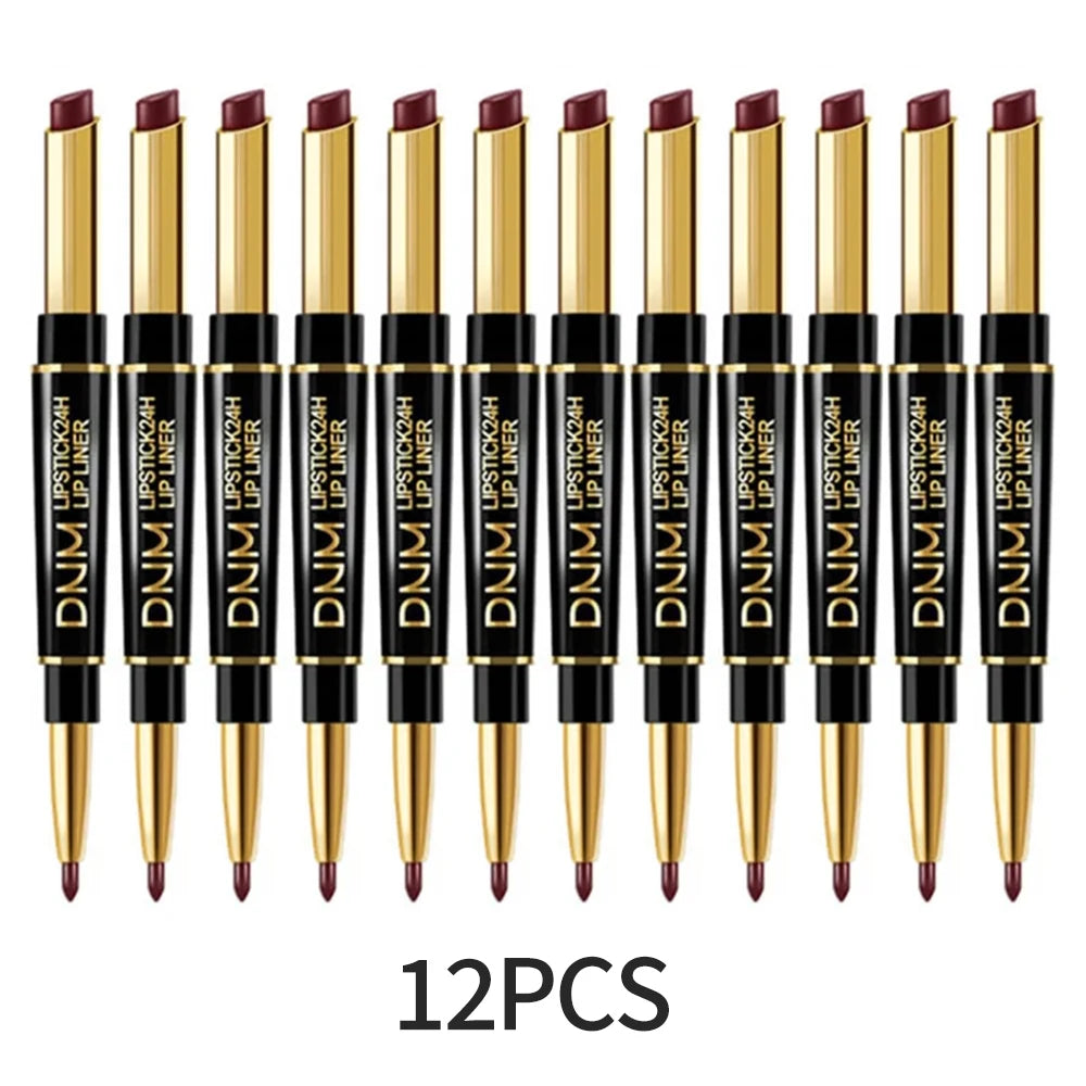 Set of 12 double-ended lipsticks from the DNM brand