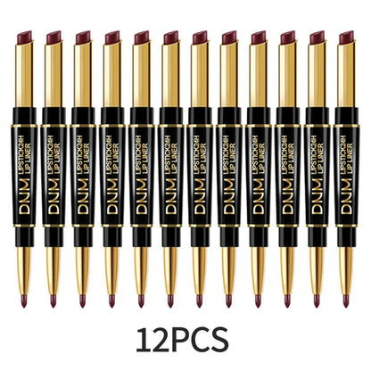 Set of 12 double-ended lipsticks from the DNM brand