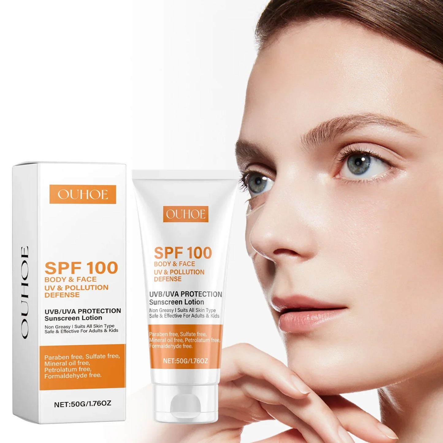 Crema con protección solar SPF100 OUHOE