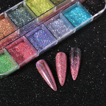 Holographic Nail Powder Set